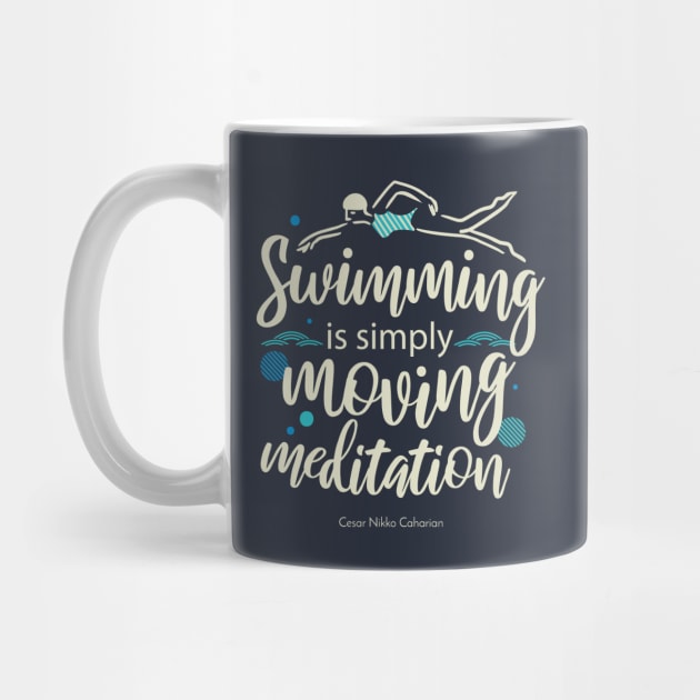 Swimming is simply moving mediation by FlinArt